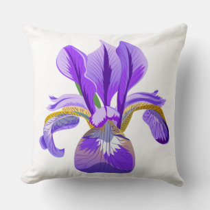 Lila Iris-Wurfkissen Kissen