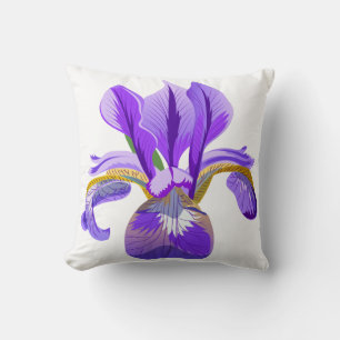 Lila Iris-Wurfkissen Kissen