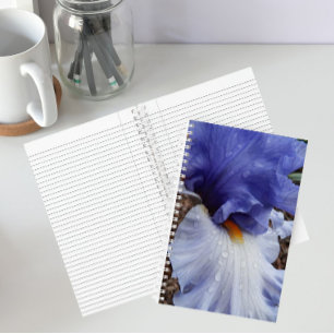 Lila Irisblurband Notizbuch