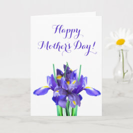 Lila Irisch-Muttertagskarte Karte