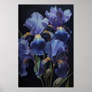 Lila Irische Blume Art Print Poster
