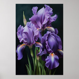 Lila Irische Blume Art Print Poster