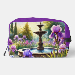 Lila Irische Blumengarten Toilettenbeutel Waschbeutel