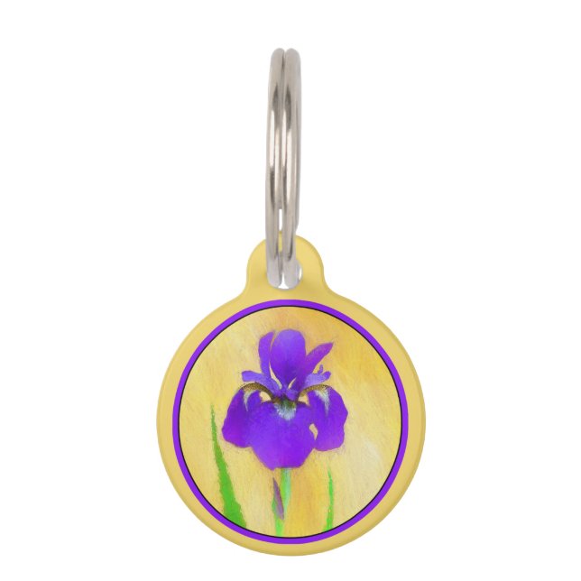 Lila Irislackierung - Niedlicher Originalhund A Haustiermarke (Vorderseite)