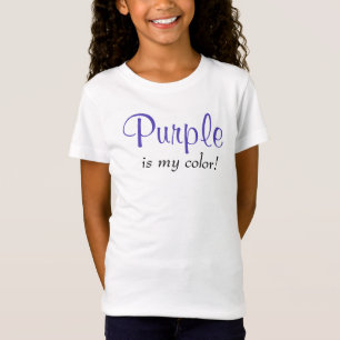 Lila ist mein farbiges Zitat T-Shirt