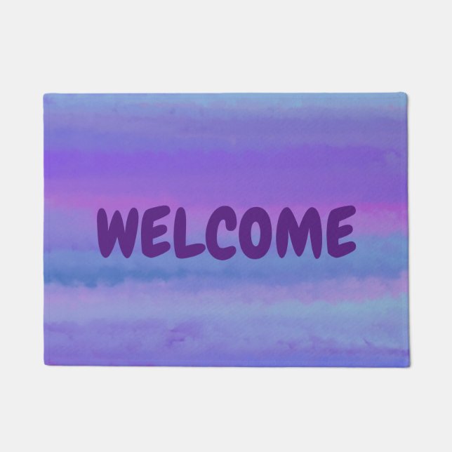 Lila ist meine Lieblingsfarbe Willkommenstür Fußmatte (Vorderseite)