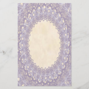 Lila IV Hochzeitstraßen, unausgekleidet, Monogramm Briefpapier
