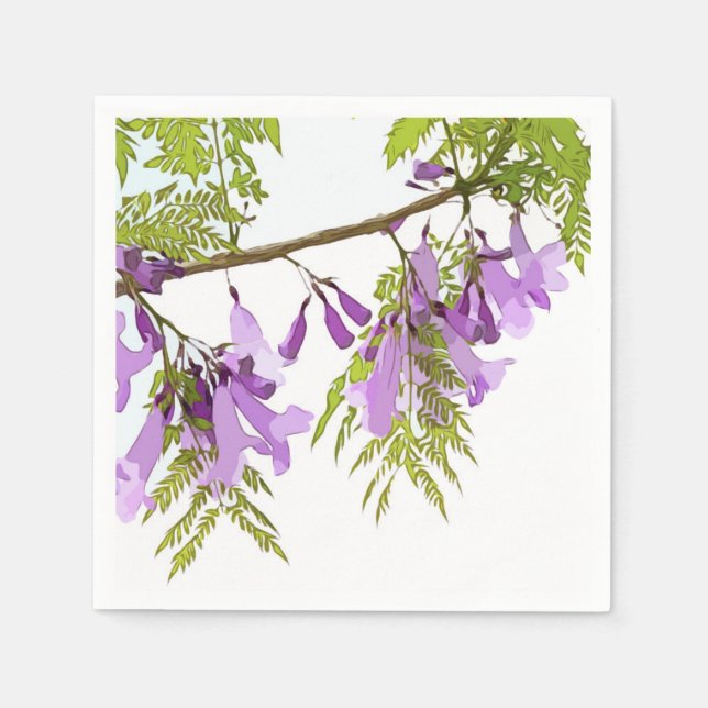 Lila Jacaranda Blume Napkin Serviette (Vorderseite)