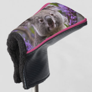 Lila Jacaranda Koala Bär, Golf Putter Cover Headcover