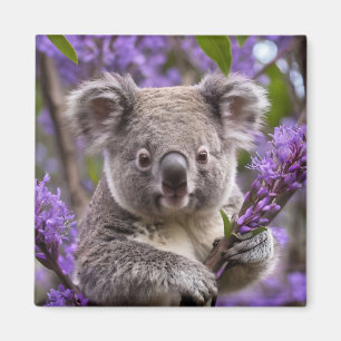 Lila Jacaranda Koala Bear, Magnet