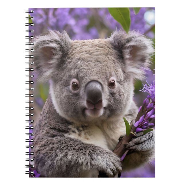 Lila Jacaranda Koala Bear, Notizblock (Vorderseite)