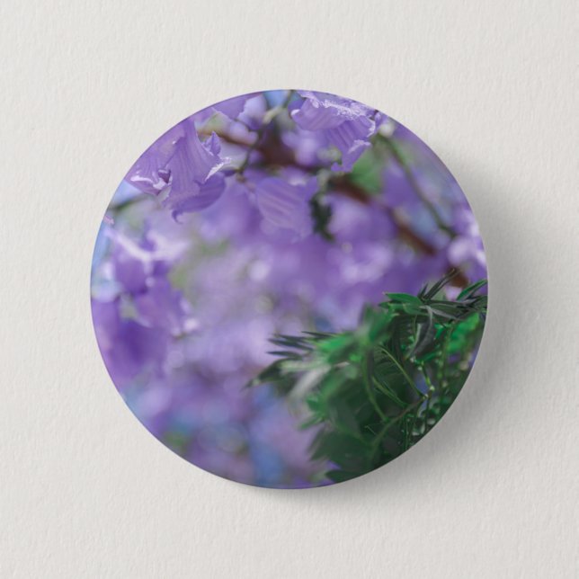 Lila Jacaranda Tree Blume Button (Vorderseite)