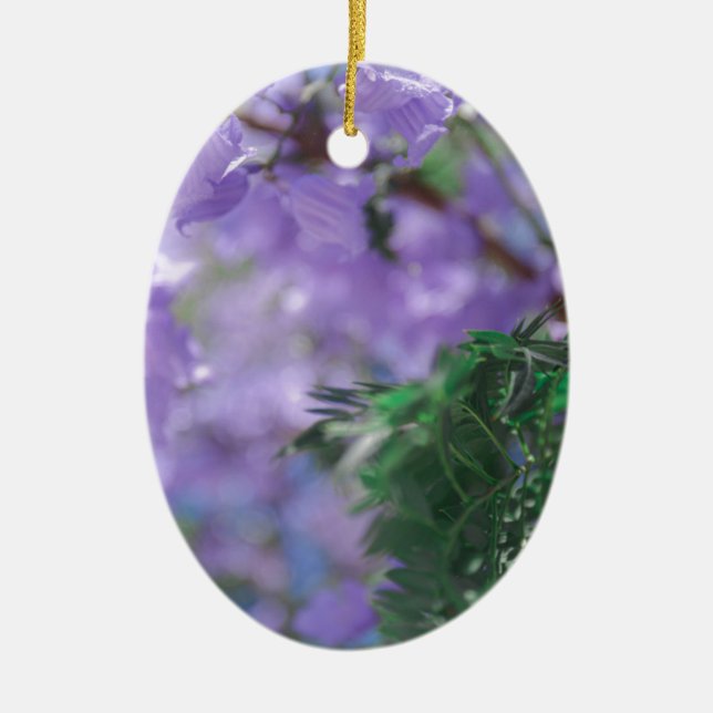 Lila Jacaranda Tree Blume Keramik Ornament (Vorne)