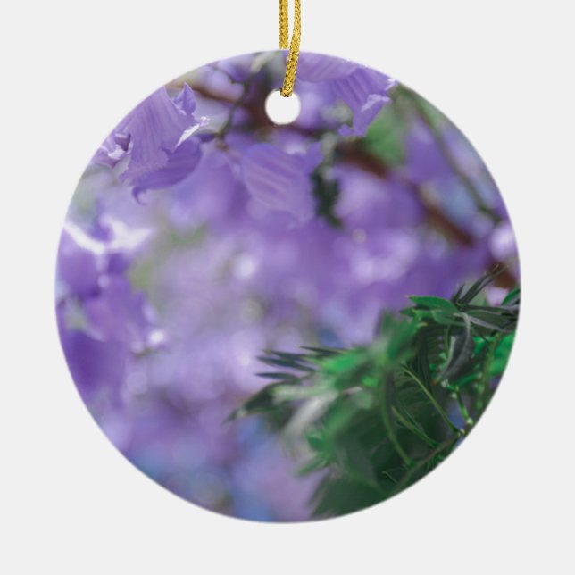 Lila Jacaranda Tree Blume Keramik Ornament (Vorne)