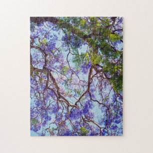 Lila Jacaranda Tree OIL-Malerei, Puzzle