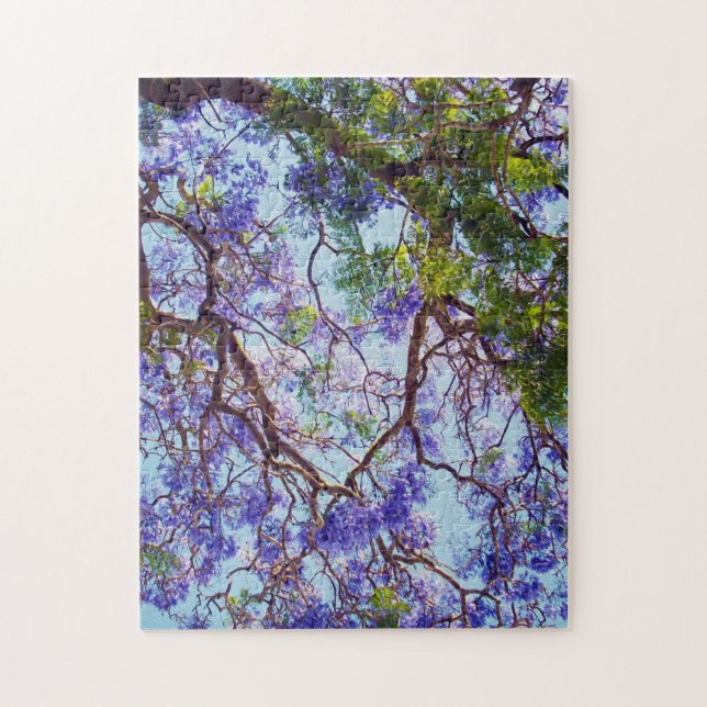 Lila Jacaranda Tree OIL-Malerei, Puzzle (Vertikal)