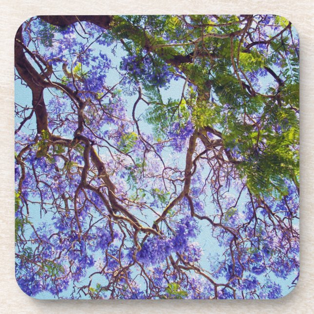 Lila Jacaranda Tree Oil Paint, Getränkeuntersetzer (Vorderseite)