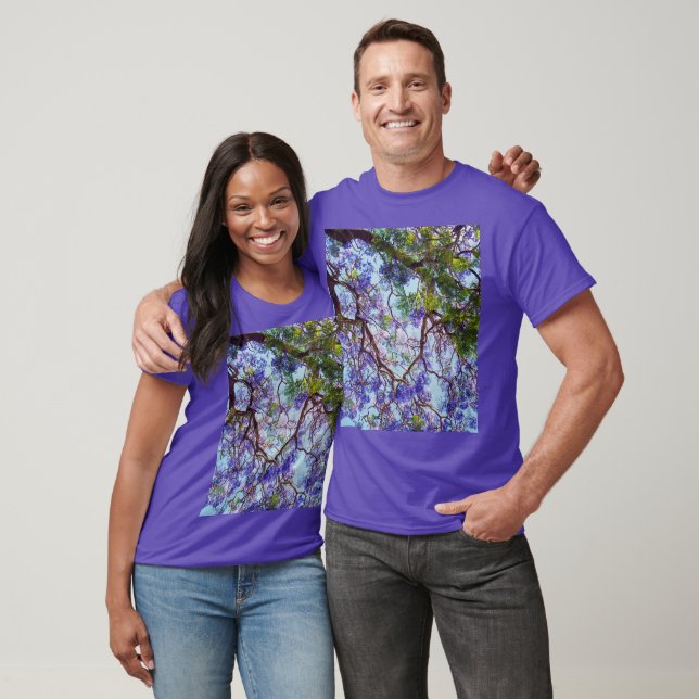 Lila Jacaranda Tree Oil Paint, Unisex Tshirt (Unisex)