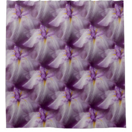 Lila japanisches Iris-Blume-Muster Duschvorhang