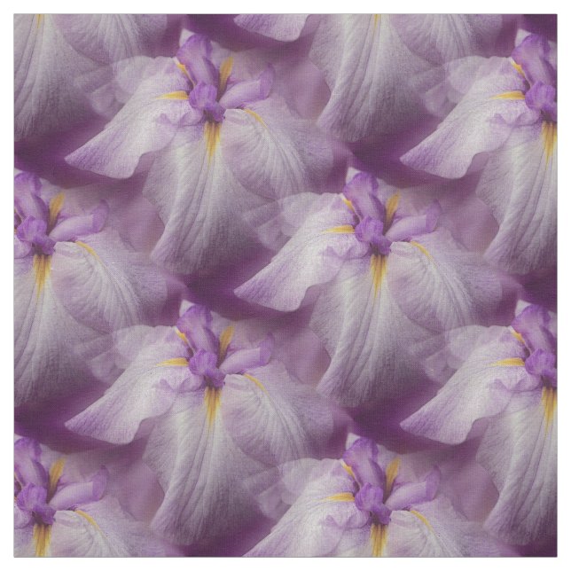 Lila japanisches Iris Blume Nattern Muster Stoff (Muster)