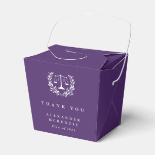 Lila JD-Rechtsskala+Laurel Abschluss Geschenkschachtel