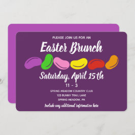 Lila Jelly Beans Osterfest Party Einladung