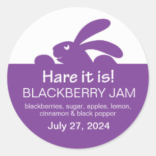 Lila Jelly Jar Kanbit Runder Aufkleber
