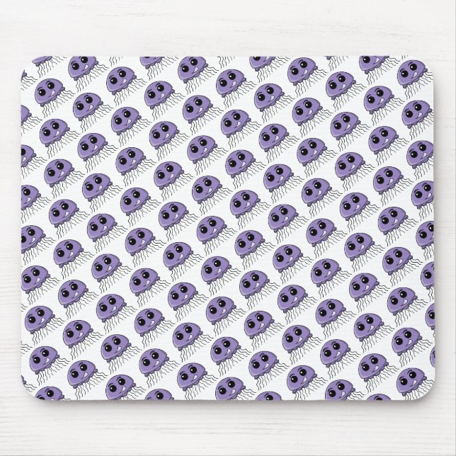 Lila Jellyfriend Cartoon Mousepad (Vorne)