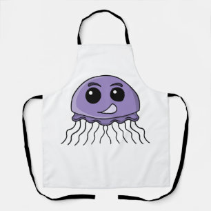 Lila Jellyfriend Cartoon Schürze