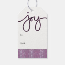 Lila JOY Gift Tags | 10 Packungen