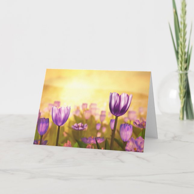 Lila Jubiläumskarte Karte (Vorderseite)