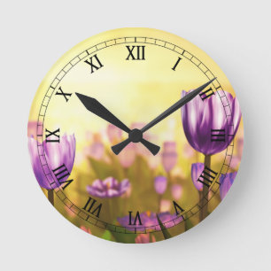 Lila Jubilee Clock Runde Wanduhr