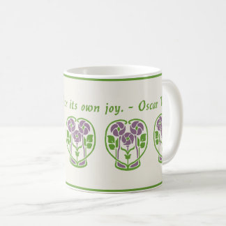 Lila Jugendstil-Blume Kaffeepause Tasse