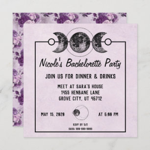 Lila Junggeselinnen-Abschied Frische Pasta machen Einladung