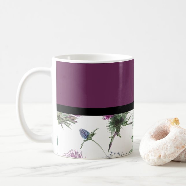 Lila Kaffeetasse (Mit Donut)