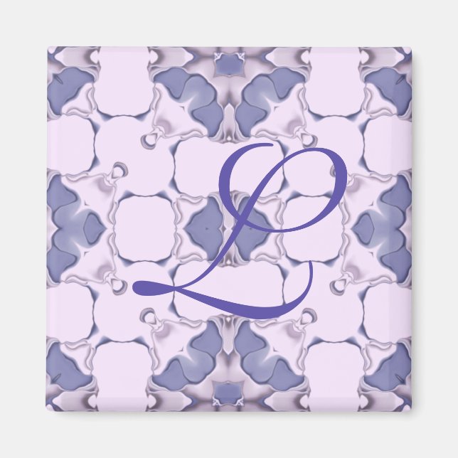 Lila Kaleidoskop-Muster #1 Magnet (Vorne)