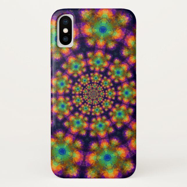 Lila Kaleidoskop-Muster wirbeln Case-Mate iPhone Hülle (Rückseite)