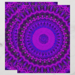 Lila Kaleidoskop-Schreibpapier 2-seitige Seite