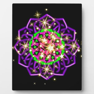 Lila Kaleidoskop-Wirbel Fotoplatte