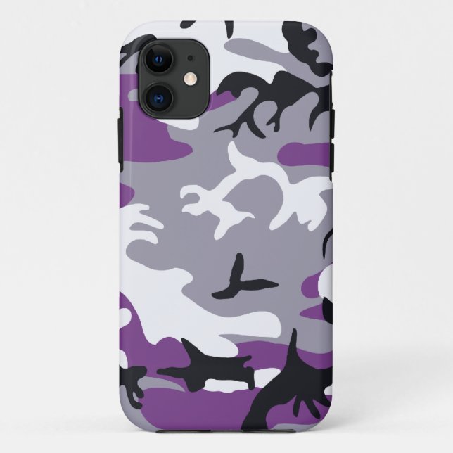 Lila Kamouflage Case-Mate iPhone Hülle (Rückseite)