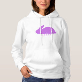 Lila Kaninchen mit Sternen Hoodie