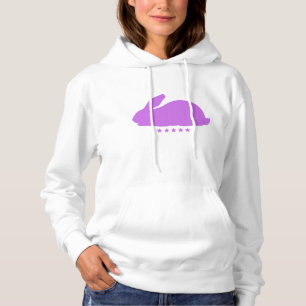 Lila Kaninchen mit Sternen Hoodie