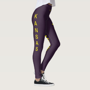 Lila Kansas Staat Blume Sonnenblumen Leggings