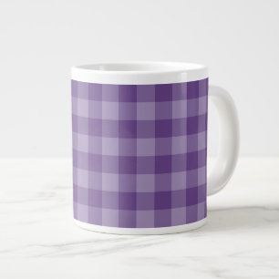 Lila karierter Hintergrund Jumbo-Tasse