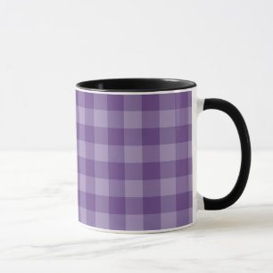 Lila karierter Hintergrund Tasse