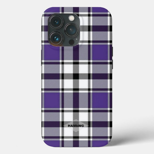 Lila Karierter Iphone-Fall HAMbWG Case-Mate iPhone Hülle (Rückseite)