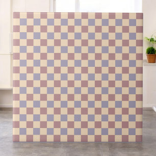 Lila kariertes Muster Retro-Minimalist Fliese