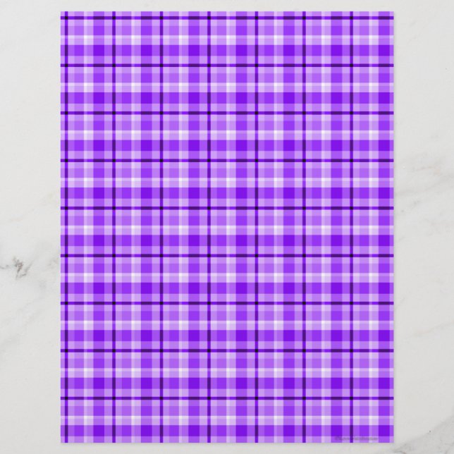 Lila Kariertes Scrapbook (Vorderseite)