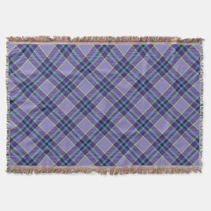 Lila Kariertes Tartan 1 diagonal Decke