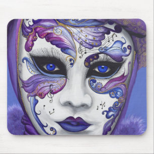 Lila Karnevals-Maske durch PSOVART Mousepad